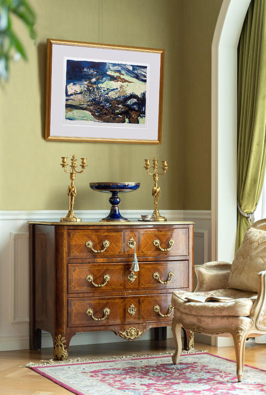 独角鹿西洋古董1976年西班牙巴塞罗那Ediciones Polígrafa出版赵无极亲签限量彩色石版画「影像的荣耀 281」 商品图0