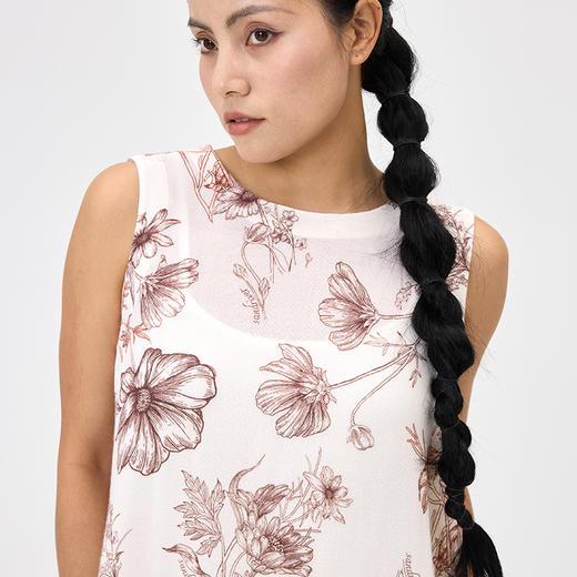 格桑花羊绒轻薄无袖连衣裙 SJF97W336N 商品图6