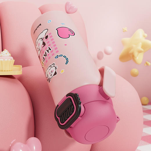 杯趣高颜值小猫日记316L保温杯小拎壶大容量双饮盖 商品图5