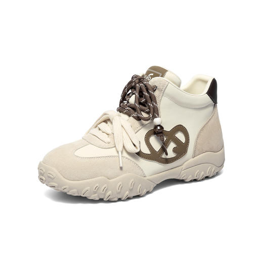 【云粉节】BF楼 森达马丁撞色高帮鞋2025冬季新款复古厚底德训休闲鞋XTW01吊牌价899活动价399 商品图4