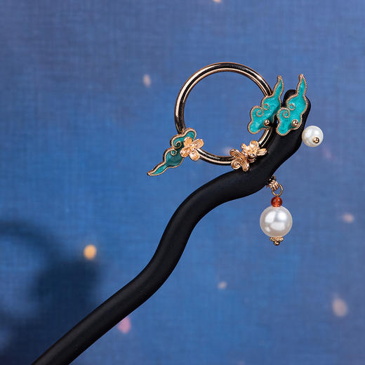 JGL发簪高级感简约现代发钗立体祥云簪子清冷感日常盘发簪子 商品图3