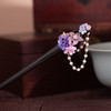 JGL紫色发簪珍珠流苏簪子古风发张簪子旗袍汉服步摇新中式发钗头饰夏 商品缩略图2
