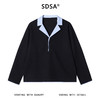 25286SDSA男士秋冬新款痞帅男装潮牌撞色拼接翻领卫衣百搭时尚套头上衣 商品缩略图1