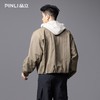 PINLI品立2025秋季新款男立领宽松夹克潮牌工装百搭休闲茄克外套GD253104005 商品缩略图2