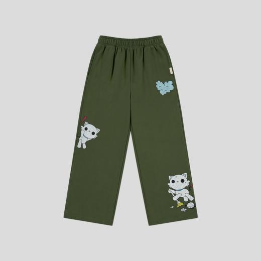 GOODBAI GOODEES做旧印花阔腿休闲卫裤 商品图4