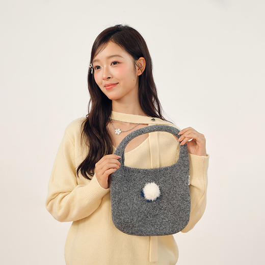 韩系毛球针织手提包-纪念日百货门店同款165594628 商品图2