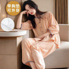 2025新款带胸垫睡衣女士春秋季七分袖圆领开衫宽松大码家居服套装 商品缩略图3