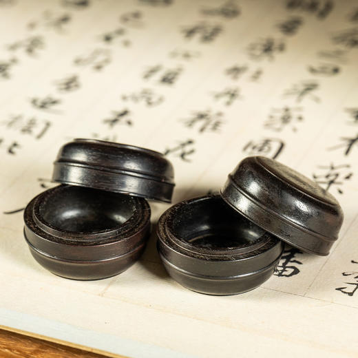 清	紫檀胭脂盒（一对） 商品图3