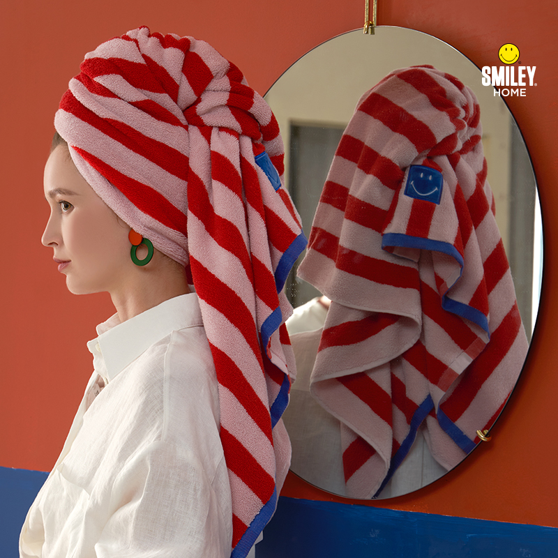 Smiley home 复古条纹浴巾美棉纯棉440g高克重【本商品不支持用券】