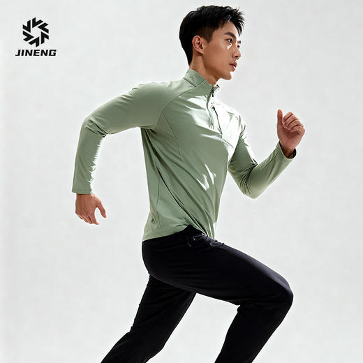 【积能】秋冬新款男士立领半拉链卫衣抓绒保暖上衣户外跑步登山上衣 商品图2