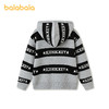 巴拉巴拉童装儿童毛衣男童秋冬装中大童提花连帽针织开衫条纹休闲 商品缩略图2