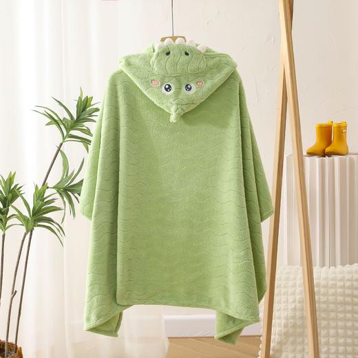 【温暖一触即发❗️带帽斗篷儿童浴巾】蓄温短毛绒「秒干热烘烘」高分子绵密面料，呵护孩子娇嫩肌肤，可穿式带帽斗篷新生婴儿宝宝洗澡速干吸水裹巾浴袍L 商品图3