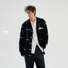 TIWILLTANG启世录“星宇际焕 "仿貂毛休闲格子提花开衫毛衣针织男 商品缩略图2