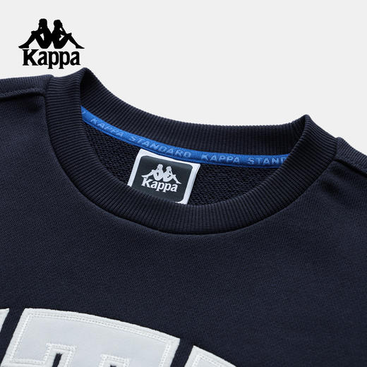 Kappa 运动卫衣男2025新款纯棉秋季圆领套头衫上衣女KPCJDWT19 商品图3