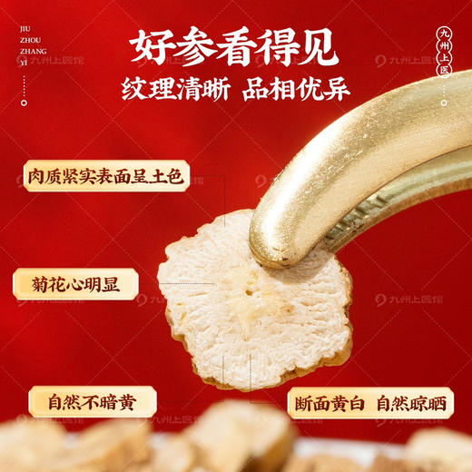 九信九州上医馆党参片精制中药饮片100g/130g/瓶中药材正品旗舰店党参黄芪当归组合 商品图1