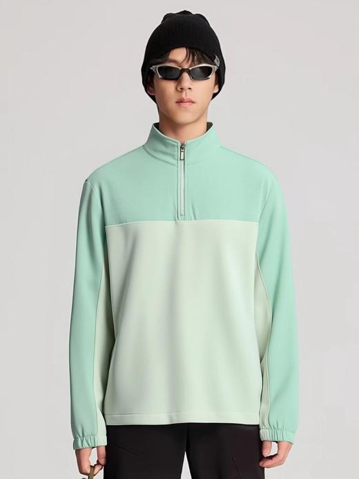 【380克高克重 版型显瘦 撞色拼接】Schenvega撞色半开领卫衣（B49-2508） 商品图10