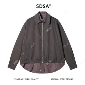 2137SDSA男士秋冬新款痞帅男装韩版双面拉链翻领夹克百搭高街宽松潮流