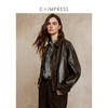 C+IMPRESS/西嘉擦色皮衣外套短款冬季宽松显瘦翻领机车风PU皮夹克 商品缩略图1
