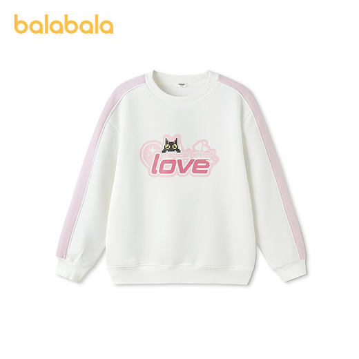 巴拉巴拉童装儿童卫衣女童秋冬装中大童圆领上衣撞色百搭舒适时尚 商品图1