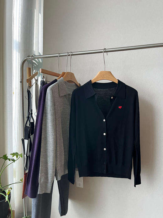 【 减龄必备】噢蜜ooomeooo精纺羊绒混纺爱心开衫 商品图14