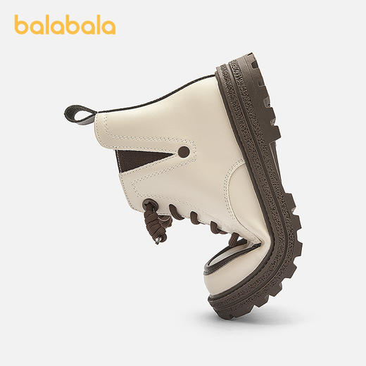 巴拉巴拉童鞋儿童马丁靴女童撞色复古靴子拉链款秋冬鞋子时尚百搭 商品图2