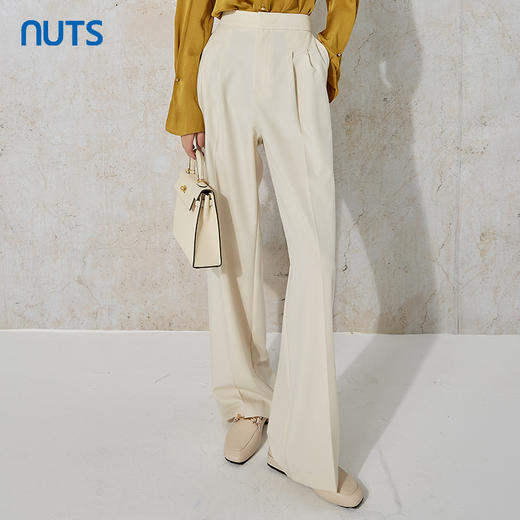 NUTS商场同款春秋季时尚休闲宽松纯色简约直筒长裤女231073009B 商品图5