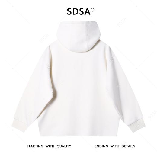 SDSA秋冬新款痞帅男装韩版简约拉链立领连帽卫衣下摆不规则时尚 商品图5