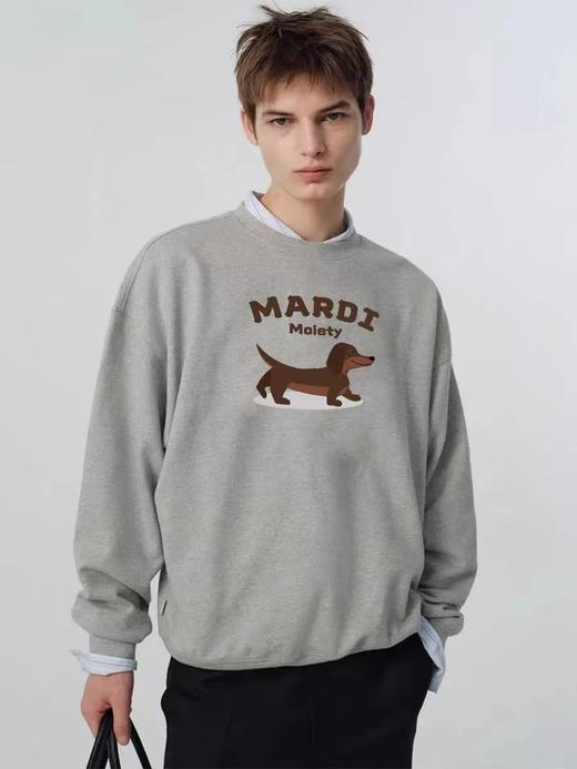 经典百搭纯棉柔软亲肤字母印花腊肠狗套头卫衣 商品图0