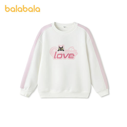 巴拉巴拉童装儿童卫衣女童秋冬装中大童圆领上衣撞色百搭舒适时尚 商品图4