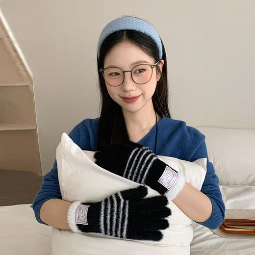 超柔软针织女五指手套-纪念日百货门店同款166295443 商品图0
