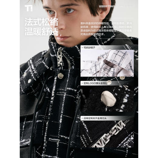 启世录TIWILLTANG“宴迹晟光”异形金属标多面料圣诞限定小香棉服 商品图1