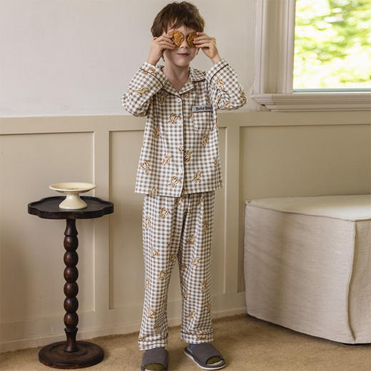 儿童家居服套装莫代尔开衫秋冬长袖长裤中大童睡衣秋女童新款睡衣 商品图13