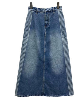 女款水洗logo牛仔裙半裙010