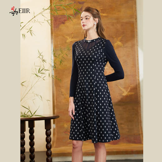 司歌弹力收腰秋冬连衣裙EA901372X 商品图0