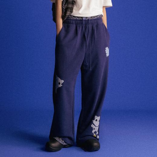 GOODBAI GOODEES做旧印花阔腿休闲卫裤 商品图0