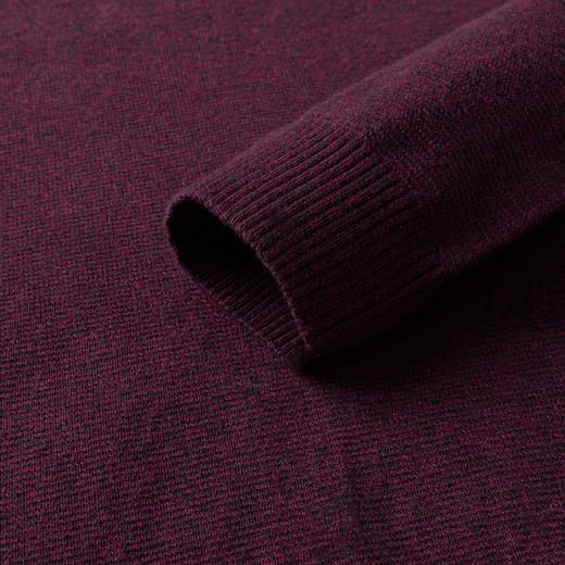 【棉混纺】罗蒙春秋针织衫毛衣男士下摆绣花打底衫基础百搭纯色简约毛衣男针织衫 商品图7