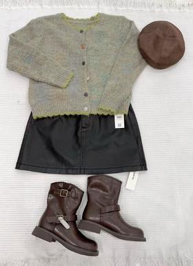 【门店同款】ENJOY冬季“暖冬知性”花边撞色彩纱毛衣 167143581