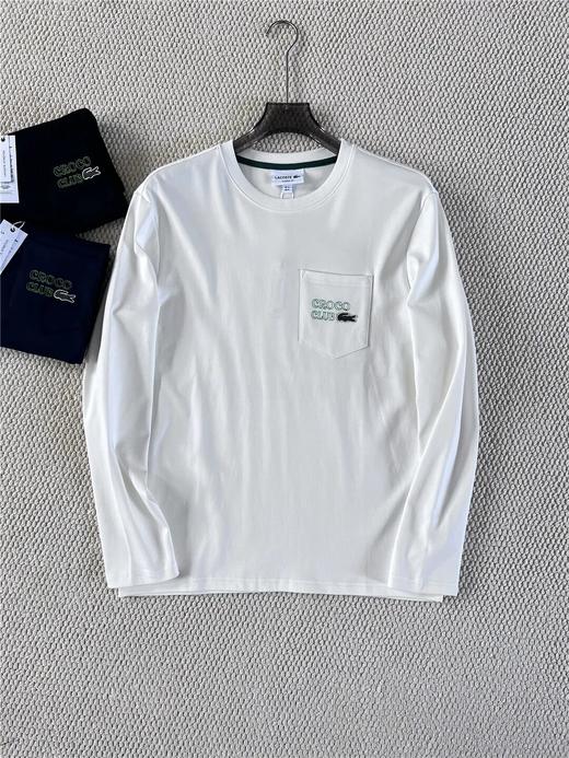 鳄鱼舒适莫代尔棉刺绣印花打底衫长袖T恤 商品图2