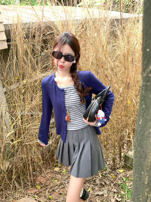 【129元任选2件】最后一波现货！韩系撞色条纹拼接假两件开衫 商品图2