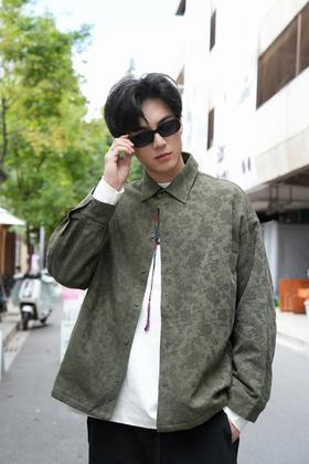 S532825513暗纹提花衬衫外套