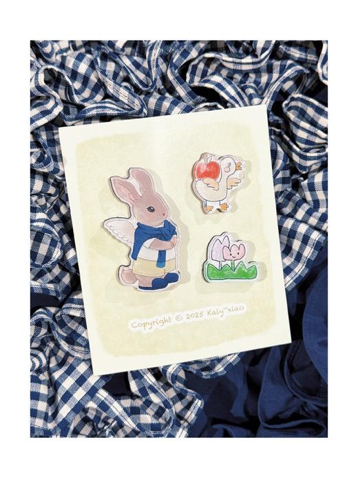 Kaiy Xiao 《瓜瓜和小芙》农场系列 小兔子冰箱贴 商品图1