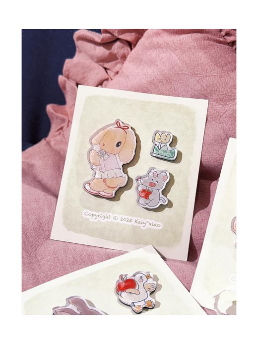 Kaiy Xiao 《瓜瓜和小芙》农场系列 小兔子冰箱贴 商品图2