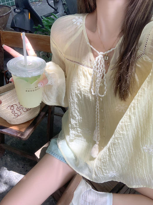 【149元任选2件】现货！防晒衬衫薄款宽松别致上衣 商品图9