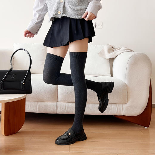 【1双装】秋冬新款过膝长筒袜女袜时尚女长筒袜过膝袜【2522821】 商品图0