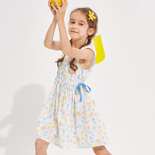 【分组】龙之涵 中大童无袖连衣裙 全棉连衣裙中大女童法式连衣裙 商品图0