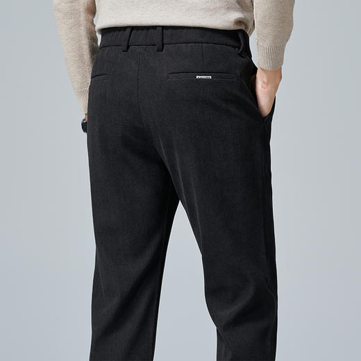 啄木鸟春秋灯芯绒裤子男款直筒宽松轻奢商务条绒加绒百搭休闲长裤 商品图5