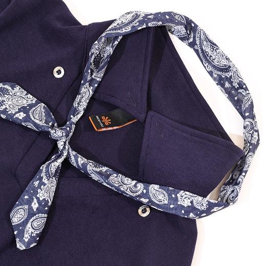 半身缘女装 秋季优雅时尚印花领带经典翻领T恤253113M01140034 商品图2