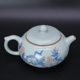 问鼎鼎青青花弦月壶(春风玉露蜜桃花）