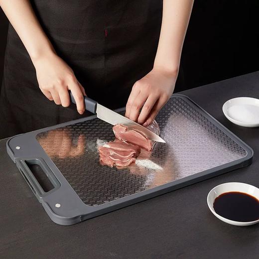 【6F】多样屋不锈钢抑菌PE双面砧板抗菌防霉家用砧板厨房切菜板加厚水果案板 商品图0