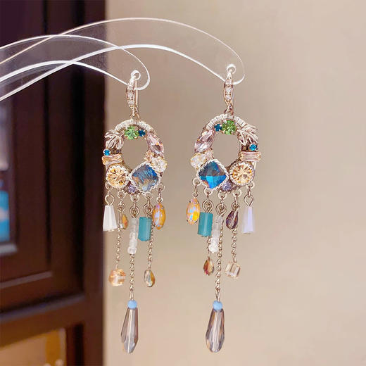 许愿池少女复古长款流苏耳环-纪念日百货门店同款166693468 商品图0